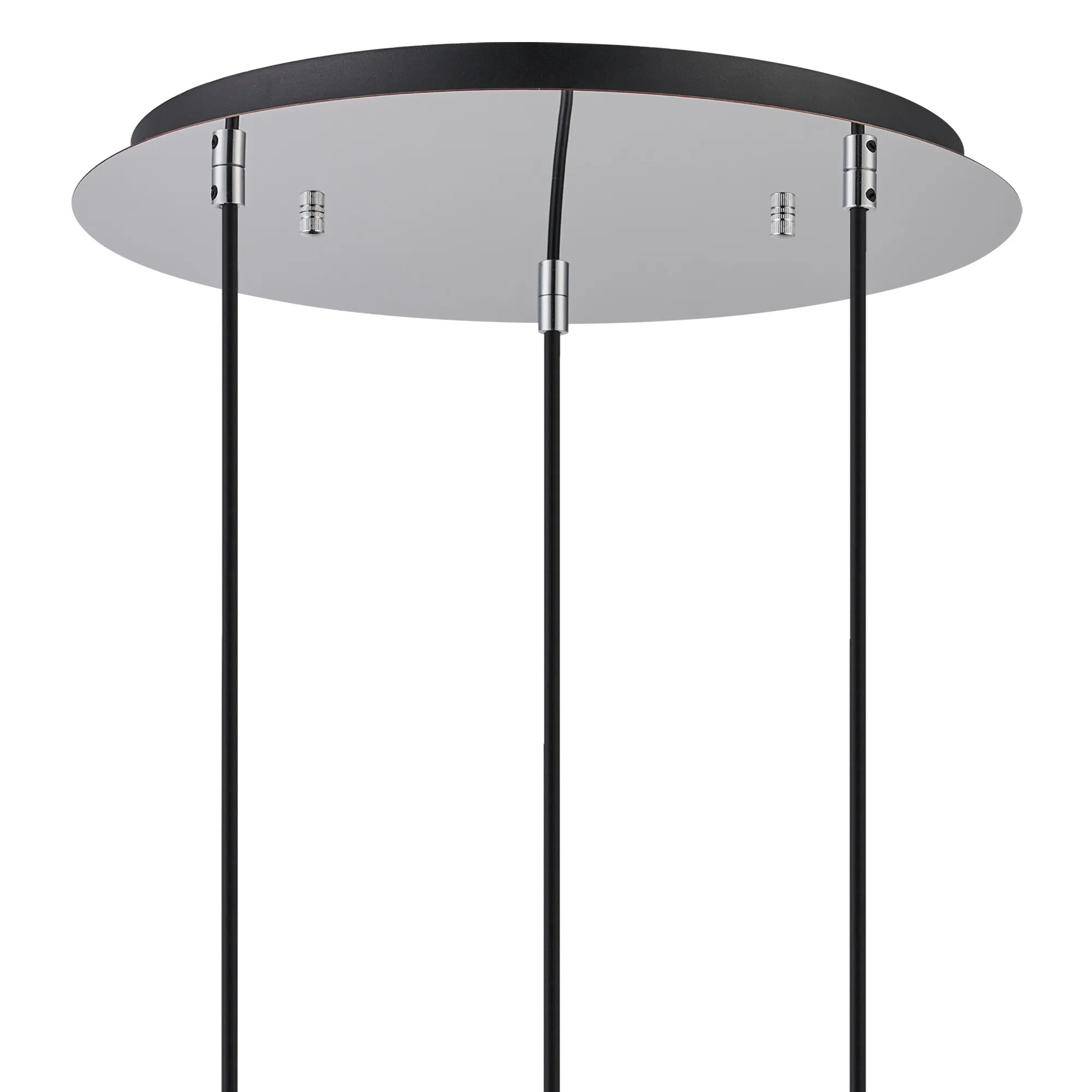 Lori 40cm Round Pendant, 3 Light Adjustable E27, Polished Chrome/Amber Wine Shades DK1276  Deco Lori Polished Chrome